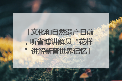 文化和自然遗产日前，听省博讲解员“花样”讲解新晋世界记忆
