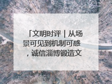 文明时评｜从场景可见到机制可感，诚信淄博锻造文明新内核