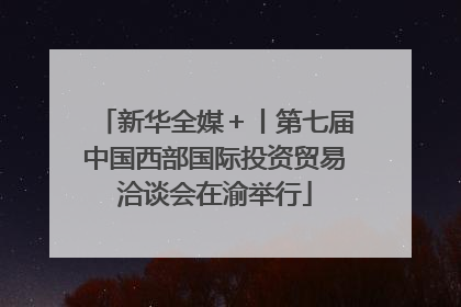 新华全媒＋丨第七届中国西部国际投资贸易洽谈会在渝举行
