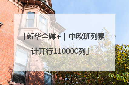 新华全媒+｜中欧班列累计开行110000列