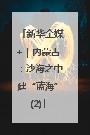 新华全媒+｜内蒙古：沙海之中建“蓝海”(2)
