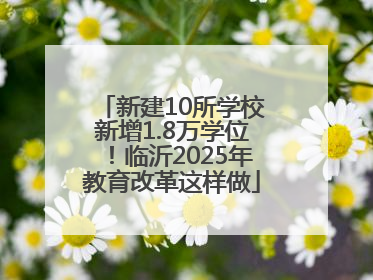 新建10所学校新增1.8万学位！临沂2025年教育改革这样做