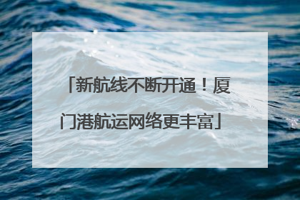 新航线不断开通！厦门港航运网络更丰富