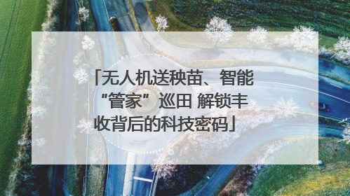 无人机送秧苗、智能“管家”巡田 解锁丰收背后的科技密码