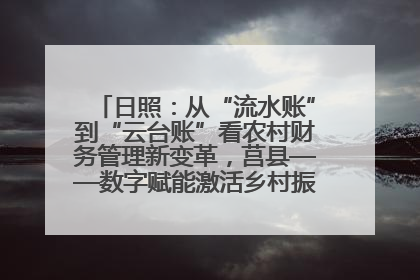 日照：从“流水账”到“云台账”看农村财务管理新变革，莒县——数字赋能激活乡村振兴“一池春水”