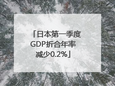日本第一季度GDP折合年率减少0.2%