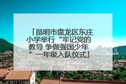 昆明市盘龙区东庄小学举行“牢记党的教导 争做强国少年”一年级入队仪式