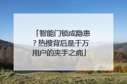 智能门锁成隐患？热搜背后是千万用户的夹手之痛
