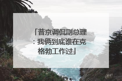 普京调侃副总理：我俩到底谁在克格勃工作过