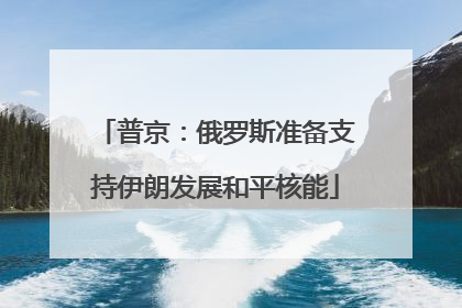 普京：俄罗斯准备支持伊朗发展和平核能