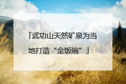 武功山天然矿泉为当地打造“金饭碗”