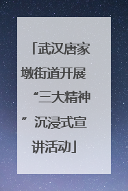 武汉唐家墩街道开展“三大精神”沉浸式宣讲活动