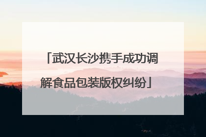 武汉长沙携手成功调解食品包装版权纠纷