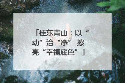 桂东青山：以“动”治“净” 擦亮“幸福底色”