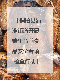 桐柏县清淮街道开展端午节前食品安全专项检查行动