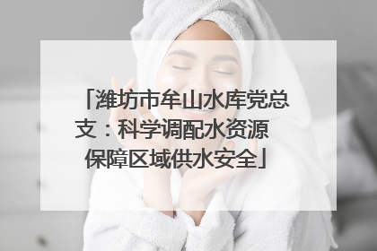 潍坊市牟山水库党总支：科学调配水资源 保障区域供水安全
