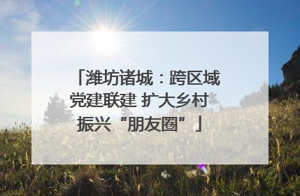 潍坊诸城：跨区域党建联建 扩大乡村振兴“朋友圈”
