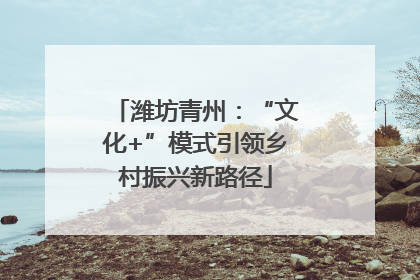 潍坊青州：“文化+”模式引领乡村振兴新路径