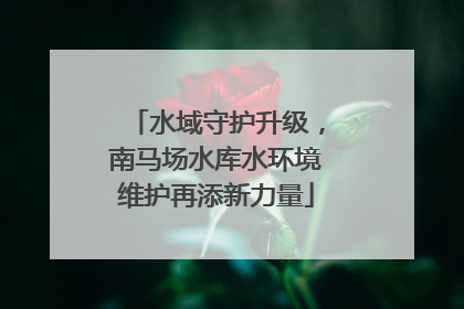 水域守护升级，南马场水库水环境维护再添新力量