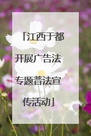 江西于都开展广告法专题普法宣传活动