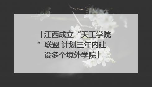 江西成立“天工学院”联盟 计划三年内建设多个境外学院