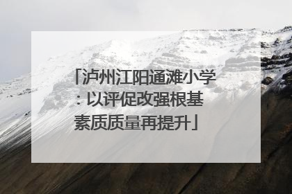 泸州江阳通滩小学：以评促改强根基 素质质量再提升