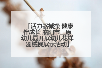 活力器械操 健康伴成长 襄阳市三原幼儿园开展幼儿花样器械操展示活动