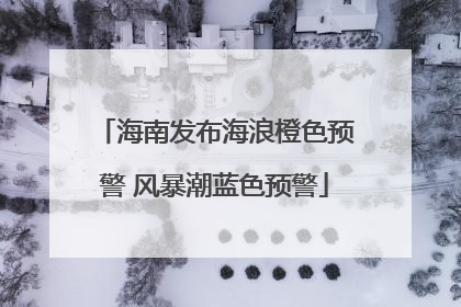 海南发布海浪橙色预警 风暴潮蓝色预警
