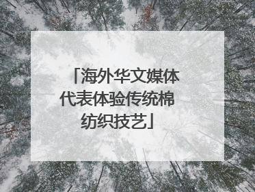 海外华文媒体代表体验传统棉纺织技艺