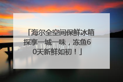 海尔全空间保鲜冰箱探享一城一味，冻鱼60天新鲜如初！
