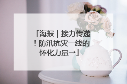 海报｜接力传递！防汛抗灾一线的怀化力量→
