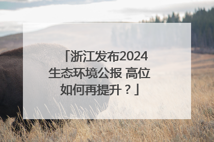浙江发布2024生态环境公报 高位如何再提升？