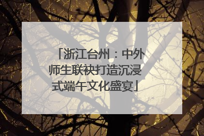 浙江台州：中外师生联袂打造沉浸式端午文化盛宴