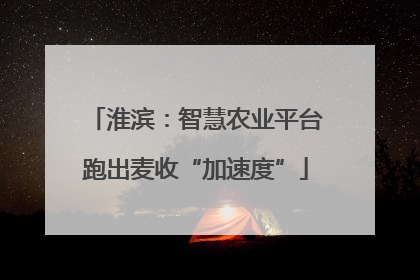 淮滨：智慧农业平台跑出麦收“加速度”