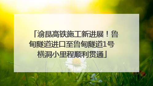 渝昆高铁施工新进展！鲁甸隧道进口至鲁甸隧道1号横洞小里程顺利贯通