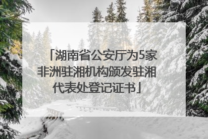 湖南省公安厅为5家非洲驻湘机构颁发驻湘代表处登记证书