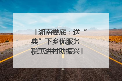 湖南娄底：送“典”下乡优服务 税惠进村助振兴