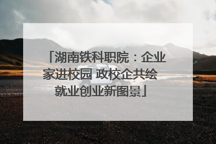 湖南铁科职院：企业家进校园 政校企共绘就业创业新图景