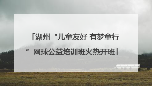 湖州“儿童友好 有梦童行”网球公益培训班火热开班