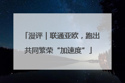 漫评｜联通亚欧，跑出共同繁荣“加速度”