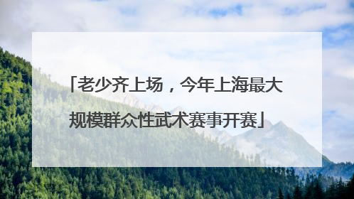 老少齐上场，今年上海最大规模群众性武术赛事开赛