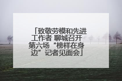 致敬劳模和先进工作者 聊城召开第六场“榜样在身边”记者见面会