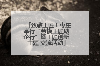 致敬工匠！枣庄举行“劳模工匠助企行”暨工匠创新主题 交流活动
