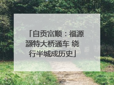 自贡富顺：福源灏特大桥通车 绕行半城成历史