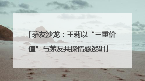 茅友沙龙：王莉以“三重价值”与茅友共探情感逻辑
