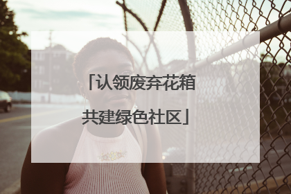 认领废弃花箱 共建绿色社区