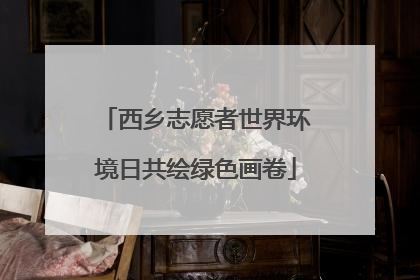 西乡志愿者世界环境日共绘绿色画卷