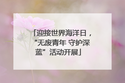 迎接世界海洋日，“无废青年 守护深蓝”活动开展