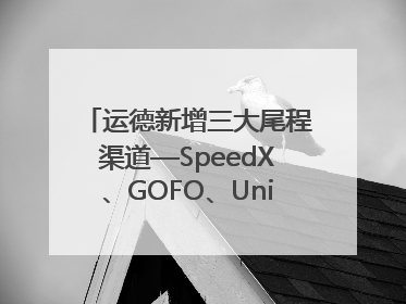 运德新增三大尾程渠道—SpeedX、GOFO、Uniuni，物流效率跃升50%！