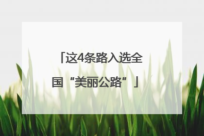 这4条路入选全国“美丽公路”